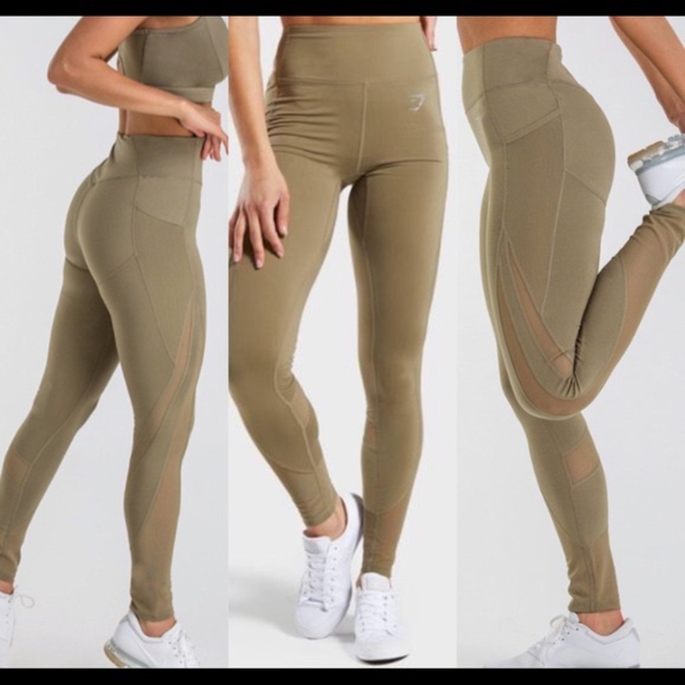 Gymshark Sleek Sculpture Legging - Khaki wash